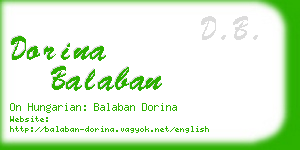 dorina balaban business card